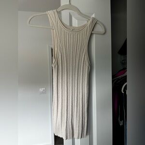 Anthropologie Cream Textured Knit Top